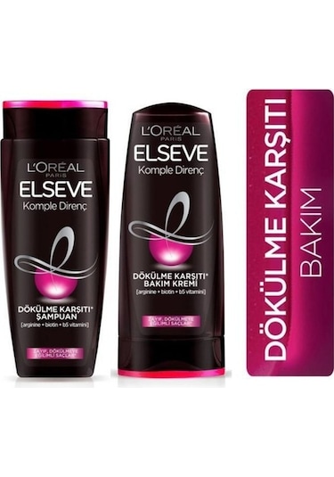 Elseve Komple Direnç Dökülme Karşıtı Bakım Seti 2 x 390 ML