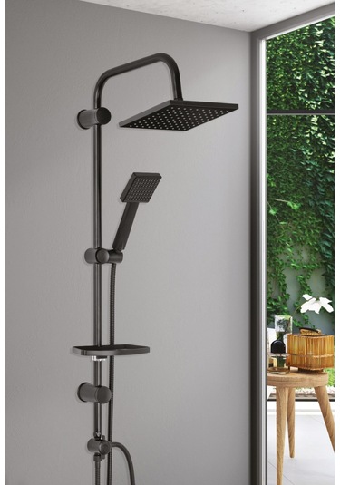 Armour Armatür Siyah Lüks Banyo Batarya Seti Siyah