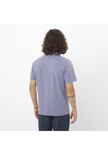 Salomon Trackline Polo M Erkek T-shirt-30091 Mavi