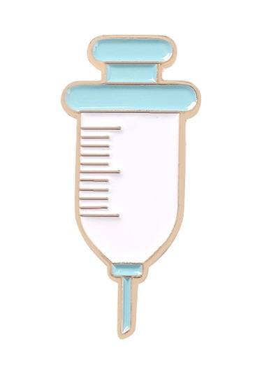 İğine Desenli Medikal Broş P0612 Çok Renkli