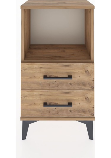 Arges Komodin 2 Çekmeceli 44x30x80 Çam-çam Çam