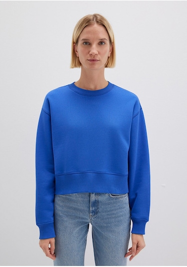 Mavi Kadın Bisiklet Yaka Sweatshırt Parlak Mavi 1s10389-70576 Mavi