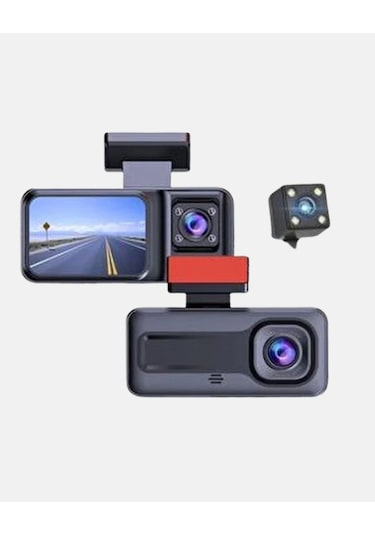 Bay Full Hd Üç Kameralı Araç Kamerası G-sensörlü Ve Gece Görüşlü Najmaddin 52039712