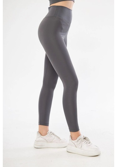 Lesa Wear Yüksek Bel Likralı Toparlayıcı Tayt Antrasit