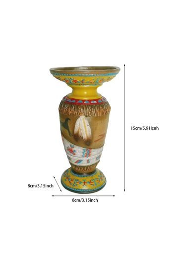 Suntek Antik Sütun Mumluk Masaüstü Çalışma Odası Oturma 8x8x15 Cm