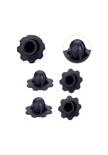 Suntek 4x Sandalye Bacak Kılıfları Ağır Boru-çapı-18mm Siyah