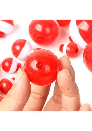 50 Adet Balıkçılık Bobbers 1 Inç Snap On Şamandıra