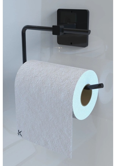 Yapışkanlı Siyah Uzun Havluluk Rulo Havluluk Kare Havluluk Ve Wc Kağıtlık Seti Siyah