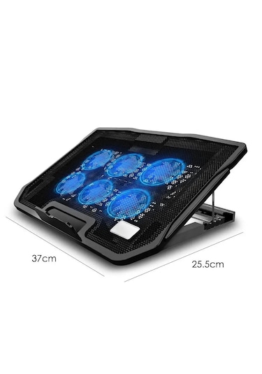 Çift Usb Li 6 Fanlı Sessiz Laptop Soğutucu Standı 15.6 İnç