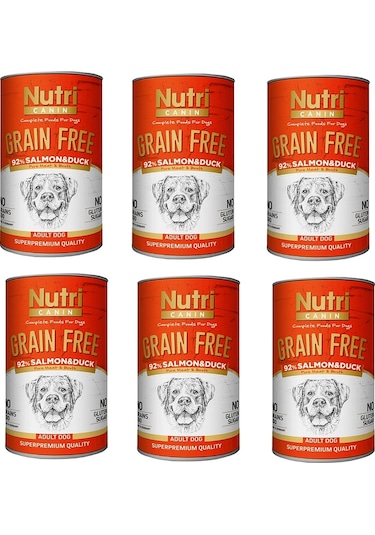 Nutri Canin Tahılsız Somon ve Ördekli Köpek Konserve 6 x 400 G