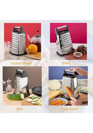 Maoyaya Taraflı Rende Paslanmaz Çelik, Kaba Ve İnce Rendelemek İçin, Gümüş Gümüş