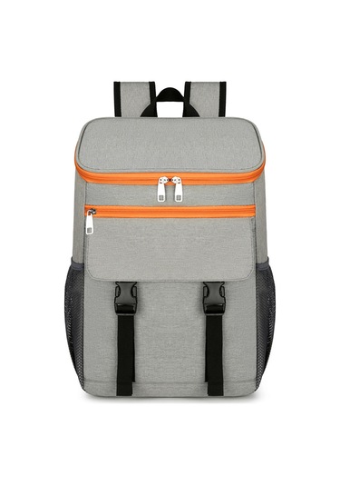 Ranyeek Termal Sırt Çantası - Soğuk/sıcak Saklama Özellikli Kamp & Piknik Çantası Gri - Turuncu
