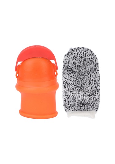 Maiyame Bahçe Hasat Ve Budama Bıçağı - Paslanmaz Çelik Bıçaklı Silikon Parmak Korumalı Parmak Bıçağı 1 Adet Bıçak + 1 Adet Korumalı Parmaklık