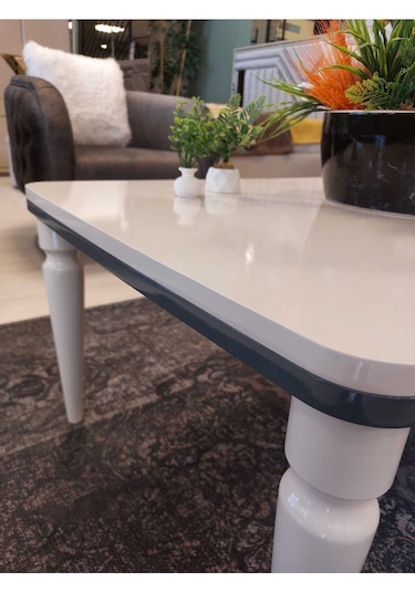 Akset Orta Sehpa Lüx Krem Antrasit