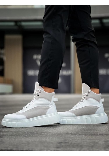 Yüksek Taban Bot 104 Beyaz Renklı