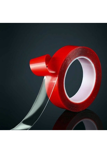 6 Adet 10mmx5mt Çift Taraflı Montaj Slikon Bandı Doku Nano Silikonlu Süper Güçlü Bant