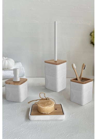 Primanova Madera Diş Fırçalık Beyaz