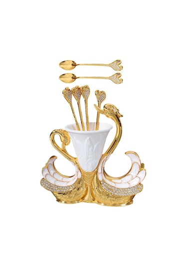 Homyl Kuğu Tabanı Tutucu Tatlı Kaşığı Organizatör Kahve