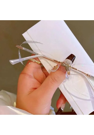 Shineyee Kadınlar İçin Hafif Metal Çerçeveli +300 Derece Gümüş Renk Okuma Gözlüğü