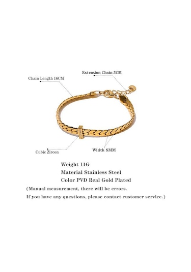 Gümüş Eetit Yüksek Kalite 18 K Altın Kaplama Küba Zincir Paslanmaz Çelik Bilezik Bileklik Zirkon Bildirimi Şık Moda Su Geçirmez Takı Gümüş