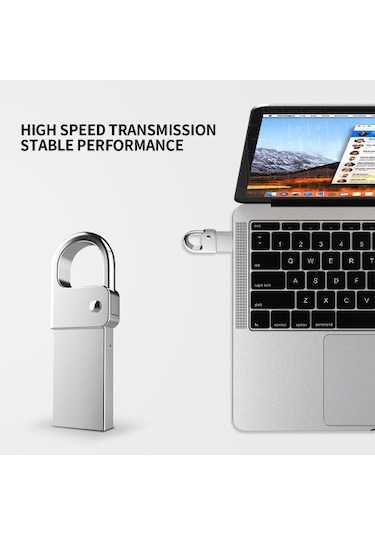 Usb2.0 Usb Flash Disk Mükemmel Uyumluluk Çok Fonksiyonlu Koruma Su Geçirmez Kompakt Ve Taşıması Kolay Metal Tasarım 128gb