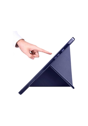 Samsung Galaxy Uyumlu Tab A8 X200 10.5inç Kılıf Kalem Bölmeli Silikon Smart Cover Tablet Kılıfı