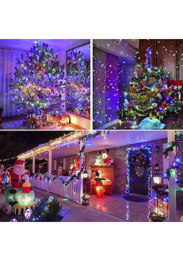 Renkli Yılbaşı Çam Ağacı Süsleme Işığı 10 Metre Led Lambaları