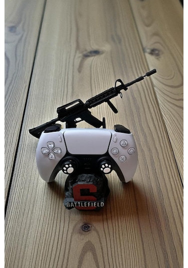 Battlefield Tasarımlı 3d Baskı Kontrolcü Tutucu Ps4 Ps5 Xbox Gamepad Standı Joystick Standı 1 Adet