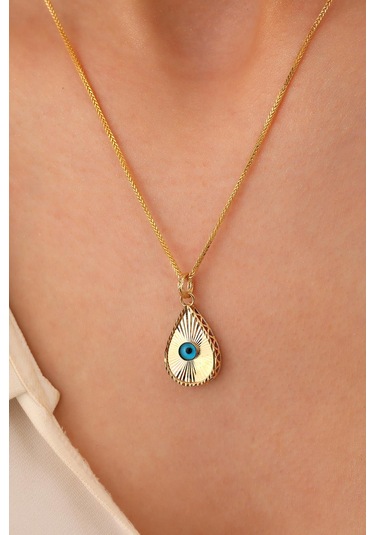 Sefa Gold 14 Ayar Altın Damla Füzyon Küp Zincir Kolye