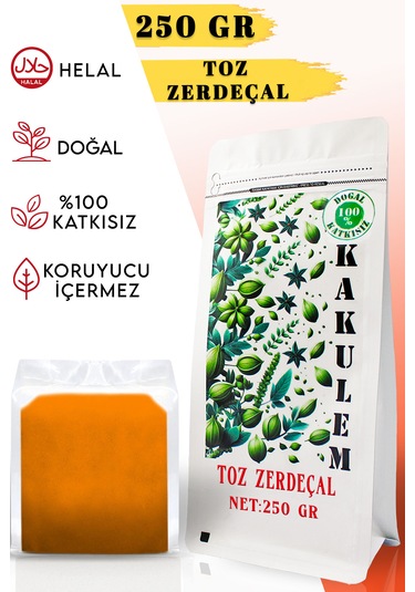 Kakulem Öğütülmüş Toz Zerdeçal 250 G