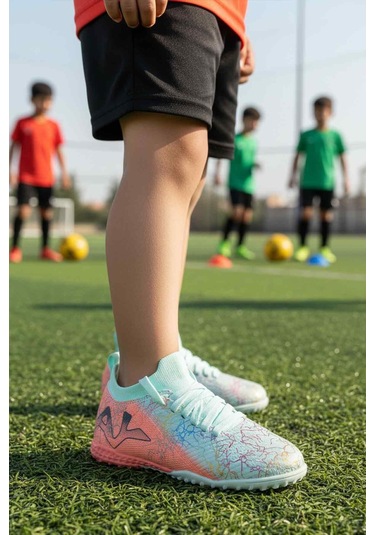 Mint Bilekten Çoraplı Erkek Çocuk Halı Saha Ayakkabısı Fh-252-153 F Mint