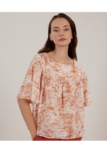 Yargıcı Büzgü Detaylı Bluz 23kkgm6001x 364 Kırmızı