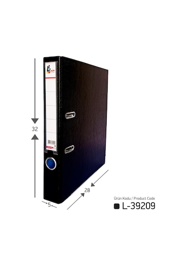 Laçin Klasör Siyah Dar 30 Adet 1 Koli