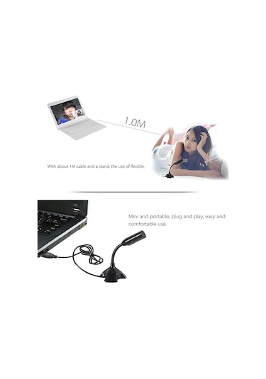 Usb Masaüstü Mikrofonu 360 Ayarlanabilir Mikrofon
