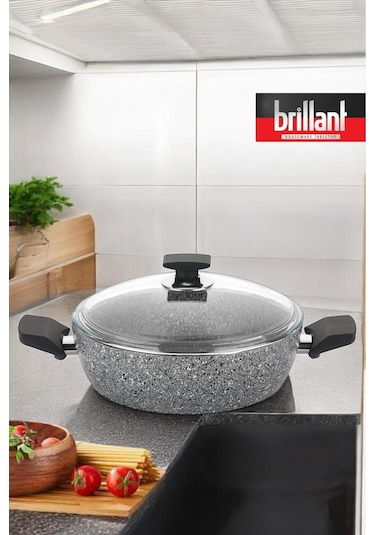 Brillant Lüks Granit 26 Cm Pilav Karnıyarık Tenceresi Yanmaz Yapışmaz Tencere