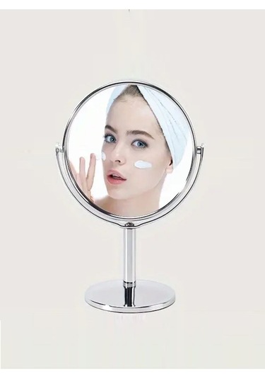 Caş Dekorasyon Gümüş Renk Dönebilen Masa Aynası Gümüş