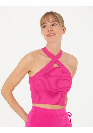 Pierre Cardin Kadın Fuşya Triko Bluz 50275774-vr023 Fuşya