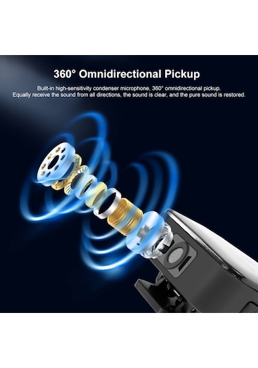 Puluz İphone / İpad İçin Kablosuz Lavalier Mikrofon, 8 Pimli Alıcı Ve Çift Mikrofonlar Siyah