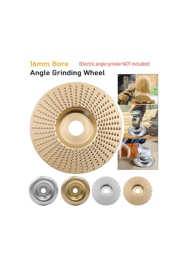 Yaleker Yüksek Karbon Çelik Açılı Taşlama Diski - 98mm Düz Ahşap Zımpara Tekerleği