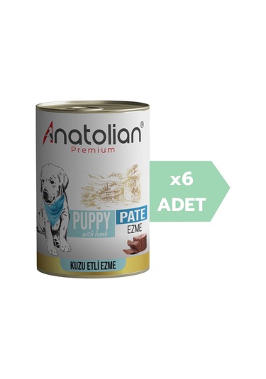 Anatolian Premium Puppy Lamb Pate Kuzulu Ezme Yavru Köpek Konservesi 6 x 400 G