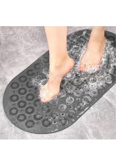 Reis Home Masajlı Vantuzlu Banyo & Duş Kaydırmaz Paspası Antrasit