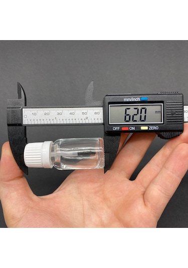 10 Cc Fırçalı Cam Şişe - Şeffaf - 10 Ml Kilitli Kapaklı Fırçalı Cam Şişe X 3 Adet