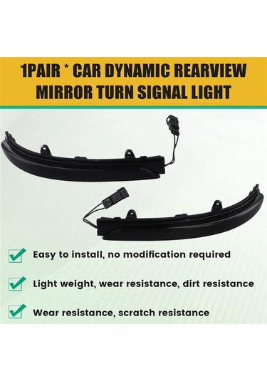 Xiaaokeji Vw Jetta Mk6 Se İçin Araba Dinamik Dikiz Aynası Dönüş Sinyal Lambası