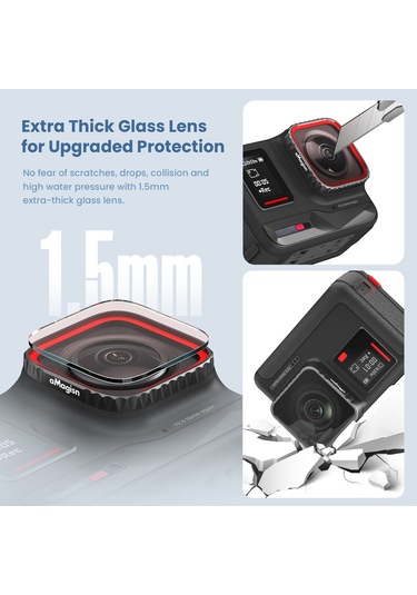 Maiyame Insta360 Ace Uyumlu Cpl Filtresi - Spor Kamerası Için Abs Ve Optik Cam Malzeme - 35.3x35.3x7.2mm - 8g Ağırlık Çok Renkli