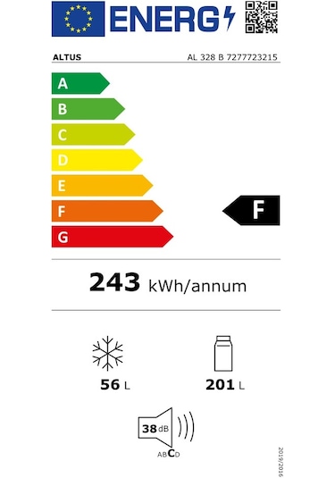Altus AL 328 B 257 LT Çift Kapılı Buzdolabı
