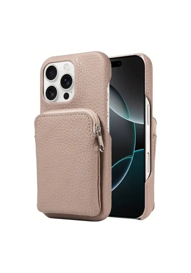 Hightower Galaxy A26 5g Kaki Yapay Deri Fermuarlı Cüzdanlı Anti Düşme Kılıf