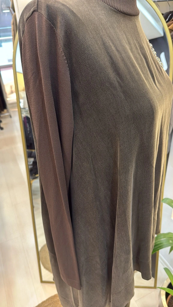 Nuss 1033 Cupra İpek Takım - Kahve Kahverengi