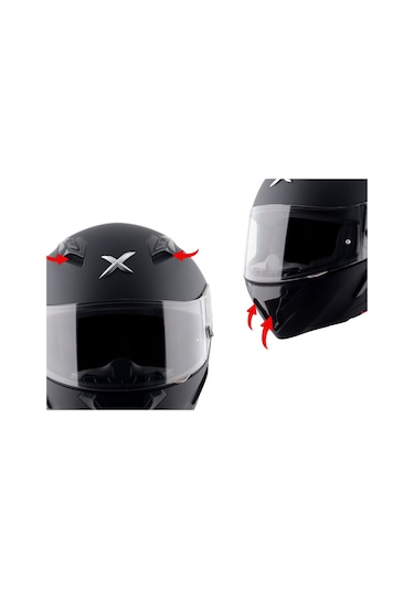 Axor Hunter Sc Full Face Motosiklet Kaskı Siyah