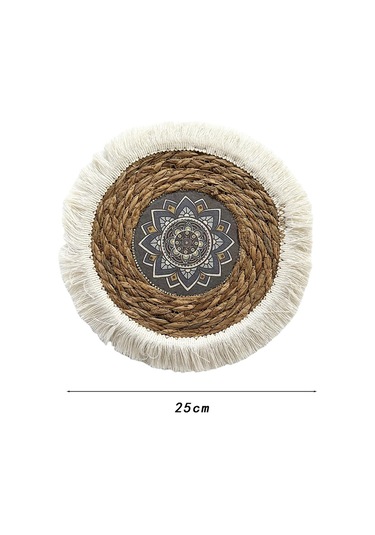 Suntek 2x Boho Yuvarlak Placemats Yemek Mat Kaymaz Dokuma Stil-a Stil A Diğer