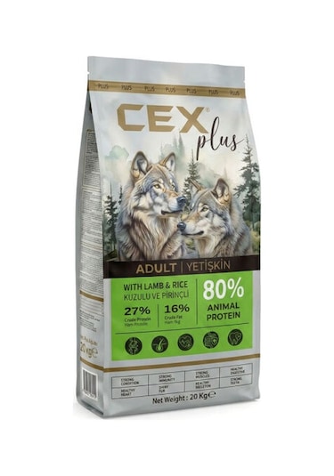 Cex Plus Yetişkin Kuzu Etli Köpek Maması 20 Kg